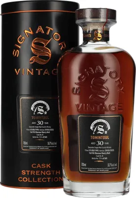 Produktbild von Signatory Vintage TOMINTOUL 30 Years Old Cask Strength #6 1995 50,7% Vol. 0,7l in Tinbox