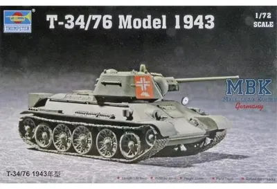 Obrázok produktu pre Trumpeter 1:72 7208 Sovietsky T-34/76 Model 1943