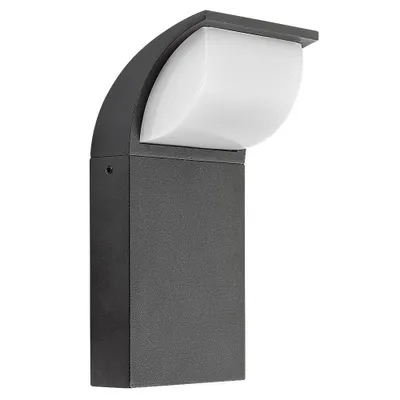 Productafbeelding van Rabalux 7166 Buitenwandlamp Hongkong, 9W, 4000K, 660lm, aluminium, zwart-wit, traal wit, IP65, 20cm