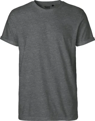 Produktbild von Neutral O60012 | Herren Roll Up Sleeve T-Shirt / 100% Fairtrade Baumwolle - Farbe: Dark Heather - Größe: XL