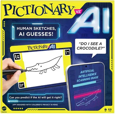 Produktbild von Mattel Gesellschaftsspiel Pictionary vs AI - Familienspiel - Lernspiel