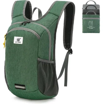 Produktbild von Faltbarer Rucksack 10L Ultraleicht Tagesrucksack Wanderrucksack Reisen Grün