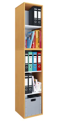 Immagine prodotto di Scaffale in legno in piedi | File cabinet salvaspazio | Dimensioni ca. H. 184 x W. 35 x D. 37 cm | Scaffale elegante | Scaffale da ufficio – Lona I 5f