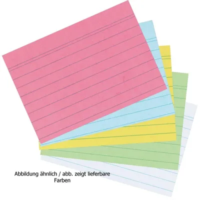 Immagine prodotto di herlitz 10836229 Schede DIN A7 foderate rosa