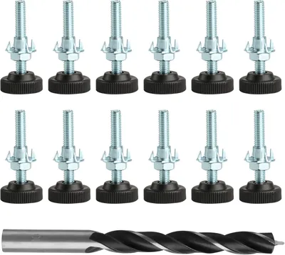 Produktbild von 12 Stück verstellbare Möbelfüße M8 x 50 mm