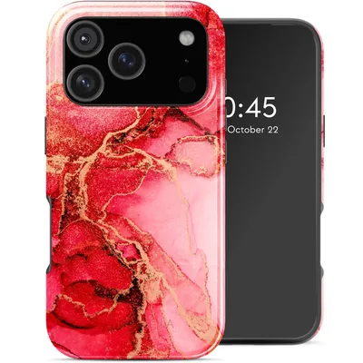 Produktbild von Selencia Vivid Rückabdeckung mit MagSafe iPhone 17 Pro - Rosy Marble