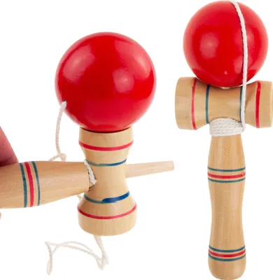 Zdjęcie produktu dla Kendama Wood Klasyczna japońska gra zręcznościowa w łapanie piłek
