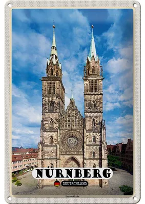 Produktbild von Blechschild Städte Nürnberg Lorenzkirche Architektur 20x30cm