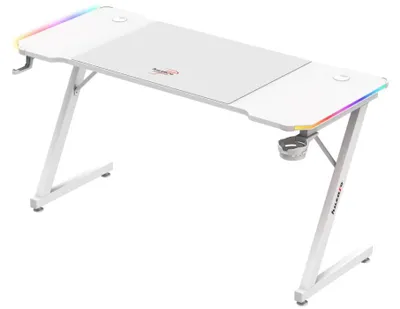Immagine prodotto di Tavolo da gioco Huzaro Hero 3.3 LED RGB bianco + sottotavolo XXL