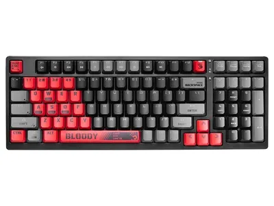 Immagine prodotto di A4TECH BLOODY S98 Tastiera meccanica rossa sportiva USB (interruttori rossi BLMS) A4TKLA47261