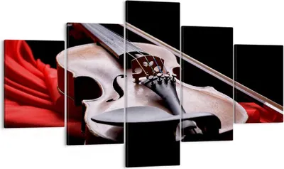 Produktbild von Bild auf Leinwand - Leinwandbild - Violine Harmonie Instrument Musik - 125x70cm - Wand Bild - Wanddeko - Leinwanddruck - Bilder - Kunstdruck - Leinwand bilder - Wandkunst - EA125x70-2183