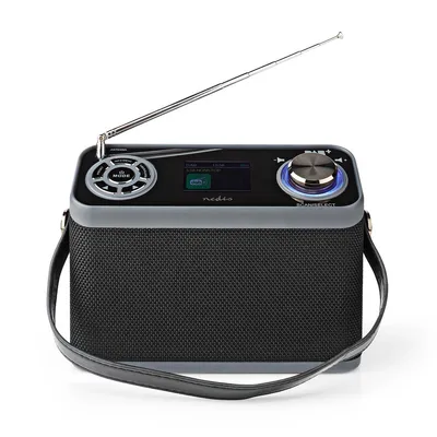 Produktbild von Nedis DAB+ Radio - Tisch Ausführumg - DAB+ / FM - 2.40 " - Farbbildschirm - Batteriebetrieben / Netzstromversorgung - Digital - 24 W - Bluetooth - Kopfhörerausgang - Weckerfunktion - Sleep Timer