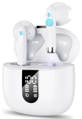 Zdjęcie produktu dla Słuchawki Wasart, bezprzewodowe Bluetooth 5.3, dokanałowe z mikrofonem CVC8.0, czas pracy na baterii do 40 godzin