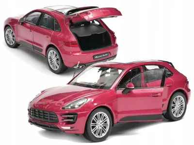 Produktbild von Metallmodellauto Welly Porsche Macan Turbo 1:24 rot