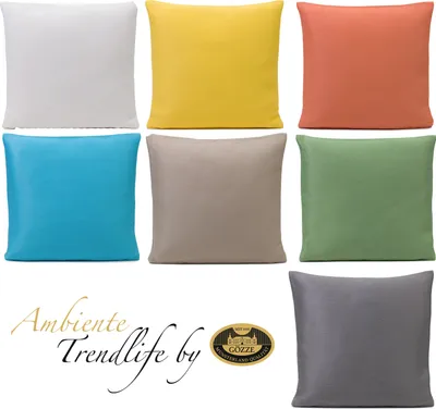 Produktbild von Gözze Outdoor-Kissenhülle Rhodos 40 x 40 cm mit Reißverschluss Farbauswahl, FARBE:71 - taupe