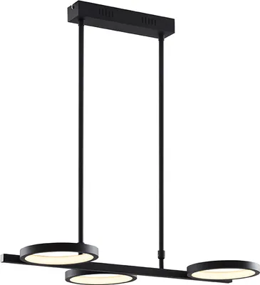 Produktbild von Moderne Hängelampe Schwarz inkl  LED 3 Stufig dimmbar 3 Flammig Vivé