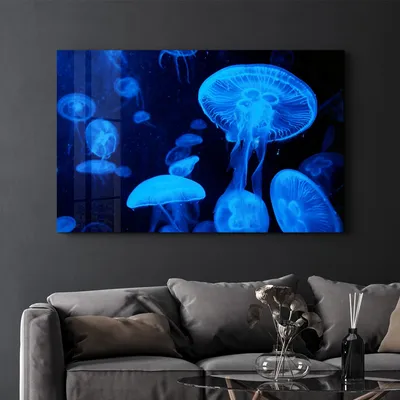 Image de Wallity, OGLS-8061 - 46 x 72, peinture décorative sur verre trempé, multicolore, 100 % verre trempé, 46 x 72 cm