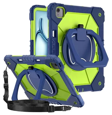 Produktbild von Avizar, Stoßfeste Hülle für iPad Air 13 2024 / 2025 / M4 2026 mit Griff und Standfunktion, Grün
