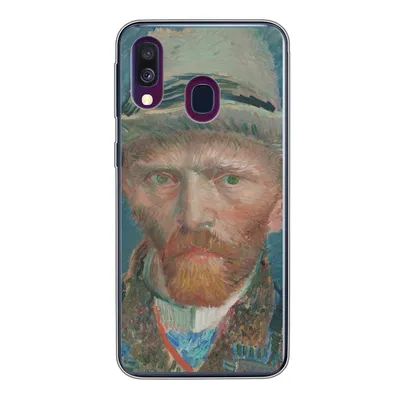 Produktbild von MuchoWow® Handyhülle Schutzhülle Hülle für Samsung Galaxy A40 Selbstporträt 1887 - Gemälde von Vincent van Gogh Silikon Softcase Handy Hülle - Handy-Tasche