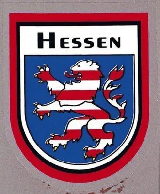 Produktbild von AUTO - AUFKLEBER PVC - Aufkleber - HESSEN - 301428 - Gr. ca. 6,5 x 8cm - Stadtwappen Landeswappen Fahne