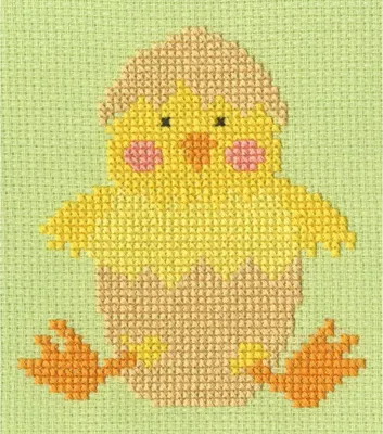 Produktbild von Bothy Threads Kreuzstich Stickpackung "Ostern – Küken", Zählmuster, SKIP7, 15x17cm