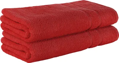 Obrázok produktu pre StickandShine, 2-dielna sada prémiových froté uterákov do sauny, 80 x 200 cm, červená farba, gramáž 500 g/m², 100 % bavlna