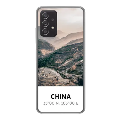 Produktbild von MuchoWow® Handyhülle Schutzhülle Hülle für Samsung galaxy a73 China - Berge - Asien - Sommer Silikon Softcase Handy Hülle - Handyhülle