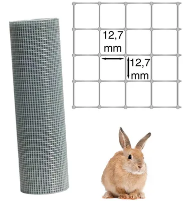 Zdjęcie produktu dla Ocynkowana siatka druciana, kwadratowa, o wymiarach 0,5 x 10 metrów