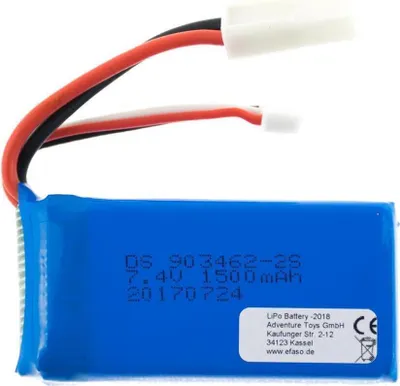Produktbild von Akku 7,4V / 1500 mAh / Li-Po / Mini-Tamiya Stecker / FT009, FX067C Amewi 22439