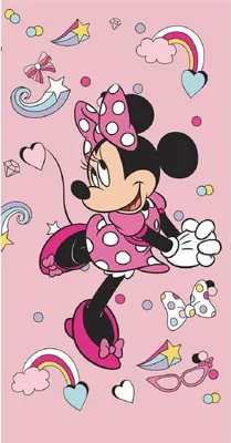 Produktbild von Disney Minnie Badehandtuch, Strandtuch 70x140cm (Schnelltrocknend)
