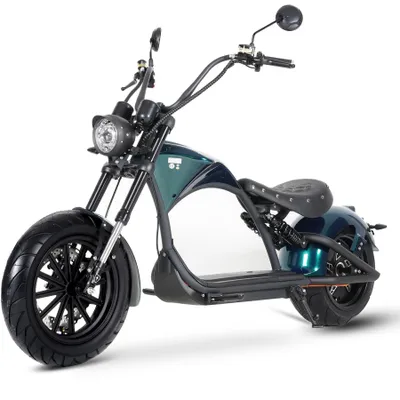 Produktbild von M1P E-Chopper Elektro-Kleinkraftrad 45 km/h, 2000W, 60V 30Ah Lithium-Akku, 80 km Reichweite, Hydraulikbremsen, Federung, abnehmbarer Akku, 200 kg