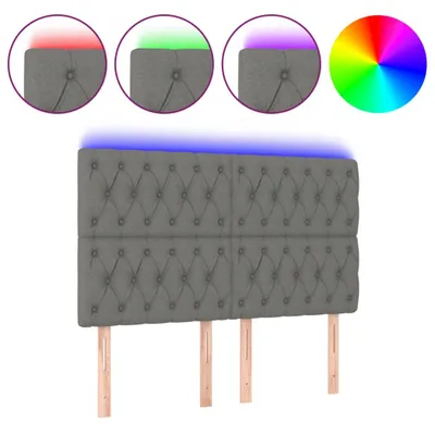 Zdjęcie produktu dla VidaXL 3122759, Ciemny Szary, Poliester, Drewno, 1440 mm, 118 cm, 128 cm, 70 mm