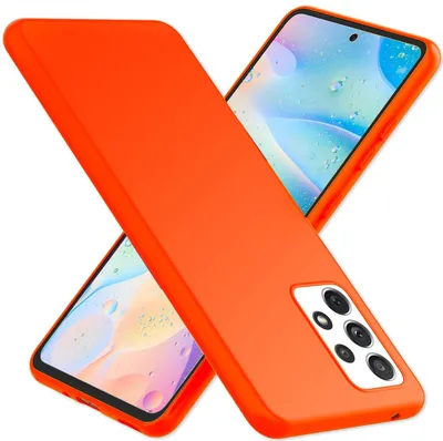 Produktbild von Für Samsung Galaxy A33 - Bunte Neon Silikon Hülle Rutschfest Dünn Schutz Cover Orange