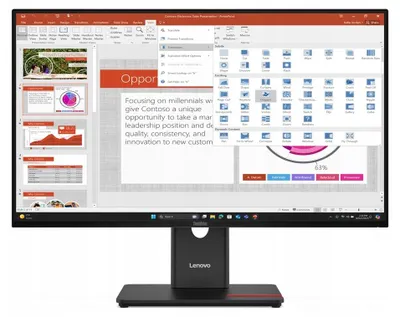 Obrázek produktu pro Lenovo ThinkVision T27-40, 68,6 cm (27"), 1920 x 1080 px, Full HD, LED, 6 ms, Černá