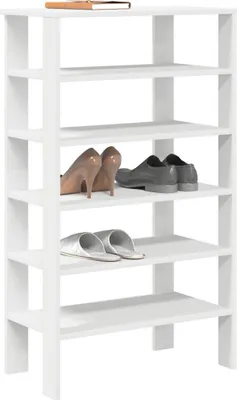 Immagine prodotto di vidaXL Portascarpe bianco 61x32x105 cm Materiale a base di legno