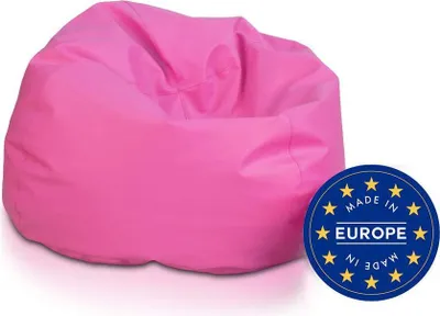 Obrázok produktu pre Ecopuf Sakwa, sedací vankúš kreslo Bean Bag, sedací vak z umelej kože, Ružová E5, M