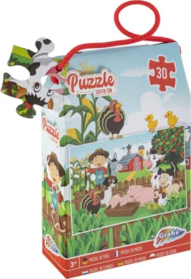Obrázek produktu pro Puzzle 30 dílků 29x18 cm Farma