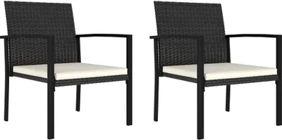 Immagine prodotto di vidaXL Sedie da pranzo da giardino 2 pz. Poli Rattan Nero
