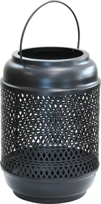 Immagine prodotto di Milani Home - lanterna portacandela in metallo, nero, stile moderno, per giardino e casa, 17 x 17 x 26 cm