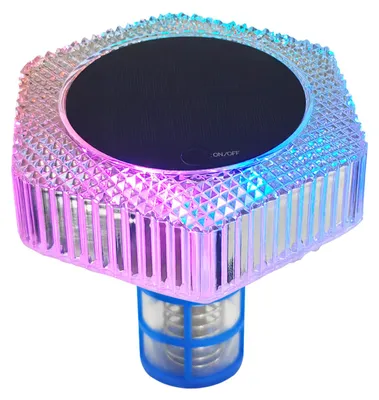 Produktbild von Solarbetriebener Pool-Ionisator mit RGB-Farbwechsel, schwimmender automatischer Poolreiniger und automatische Nachtbeleuchtung sowie Wasseraufbereiter für Salzwasser-Whirlpools