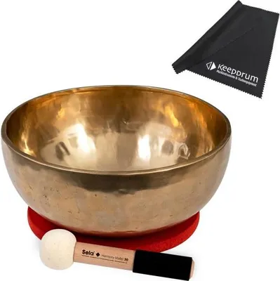 Produktbild von Sela Klangschale se 266 Harmony 29 mit Schlägel und Mikrofasertuch