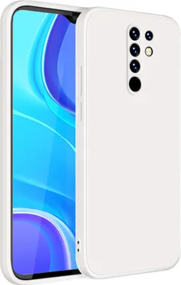 Produktbild von Redmi 9 Hülle, LaimTop Slim Liquid Silikon Gel Gummi Schutzhülle für Xiaomi Redmi 9 Weiß