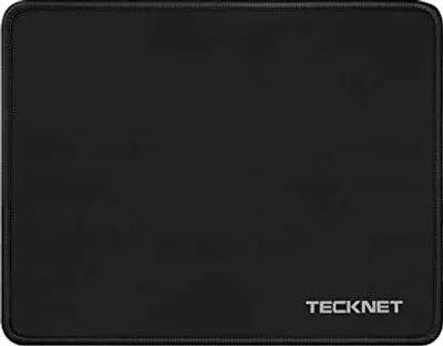 Produktbild von Tecknet-Maus-Pad, 270 x 210 mm Gaming Mousepad wasserdichtes nicht rutsches Gummi-PC-Büro, Arbeit, Zuhause, Spiele, Studie, Laptop, Computer, Schwarz