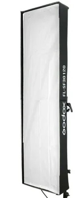 Produktbild von Godox FL-SF30120, Schwarz, Silber, 300 mm, 1200 mm, - Godox Softbox with Grid for Flexible LED Panel FL150R - Front Diffuser - Fabric Grid - Carrying...