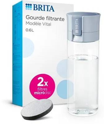 Produktbild von BRITA Filterflasche, 2 MicroDiscs inklusive, Pastellblau