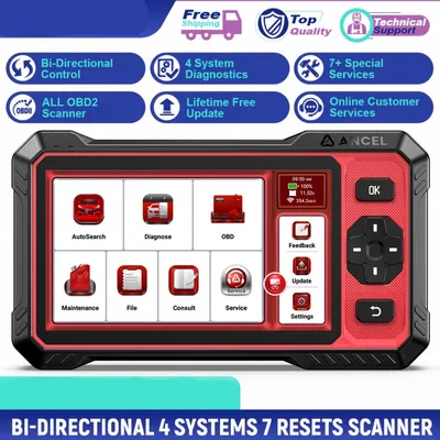 Immagine prodotto di Scanner OBD2 - Strumento di diagnostica per auto - Lettore di codici di errore - Diagnostica motore - Scanner ABS - Dispositivo di diagnostica portatile