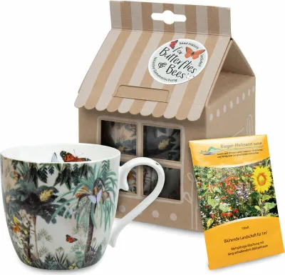 Immagine prodotto di Könitz Becher Jungle heritage - Binny Talib, Tasse mit Blumensamen, Bone China, 425 ml, 11 5 057 2741
