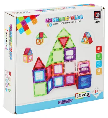 Obrázok produktu pre OttoSimon magnetické stavebné kocky, 36 kusov, 6,5 cm, kreatívna hračka