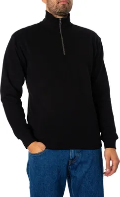 Produktbild von Jack & Jones Bradley-Sweatshirt mit halbem Reißverschluss, Schwarz S