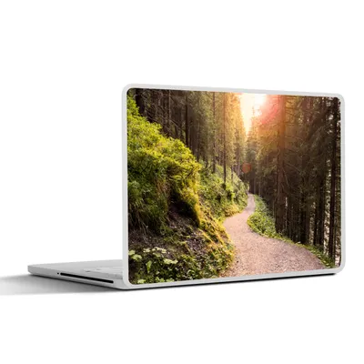 Produktbild von MuchoWow® Laptop Aufkleber Sticker Cover Wald - Baum - Grün 25x18 cm - Laptop-Deko